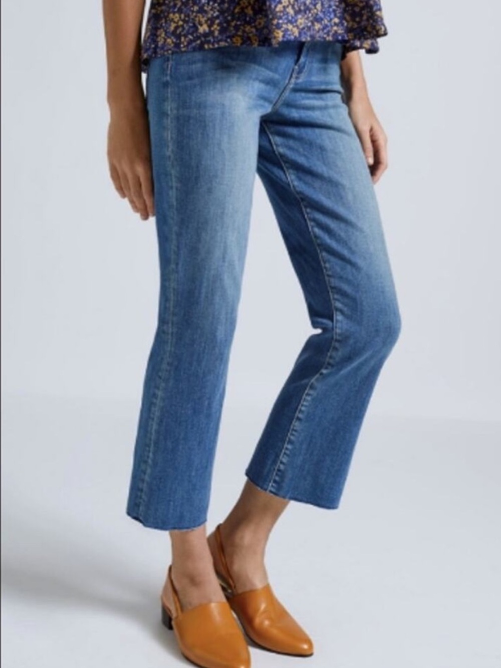 MAKE AN OFFER - RIVET & THREAD MADEWELL Straight Ankle Raw Hem Jeans